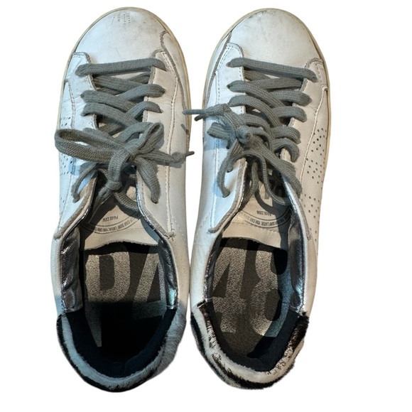 P448 White and Gray Zebra Perforated Sneakers - Picture 3 of 6